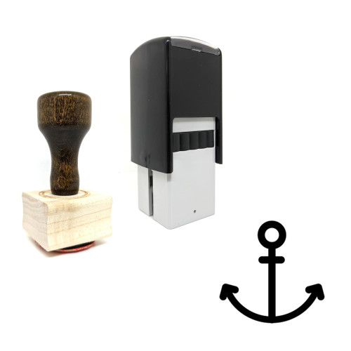 "Anchor" rubber stamp with 3 sample imprints of the image