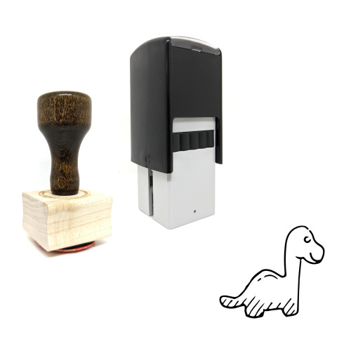 "Dinosaur" rubber stamp with 3 sample imprints of the image