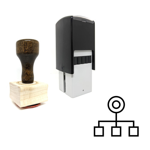 "Financial Hierarchy" rubber stamp with 3 sample imprints of the image