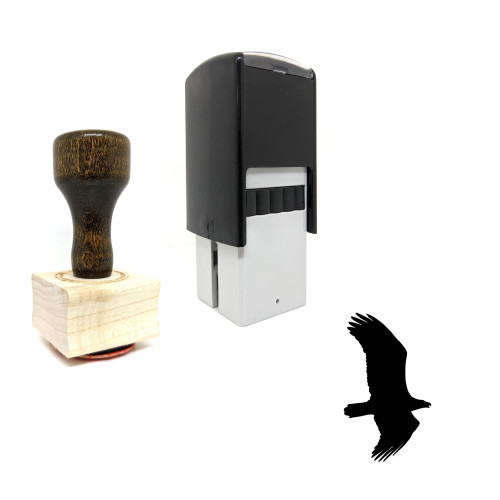 "Eagle" rubber stamp with 3 sample imprints of the image