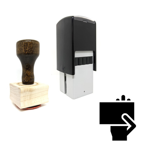 "Hand Showing Card" rubber stamp with 3 sample imprints of the image