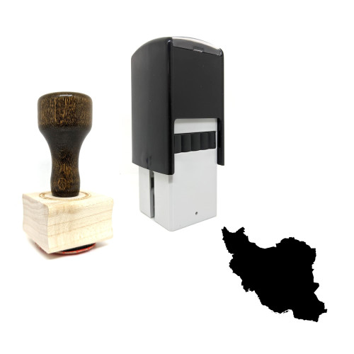 "Iran" rubber stamp with 3 sample imprints of the image