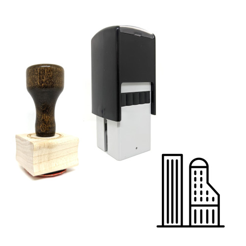 "City" rubber stamp with 3 sample imprints of the image