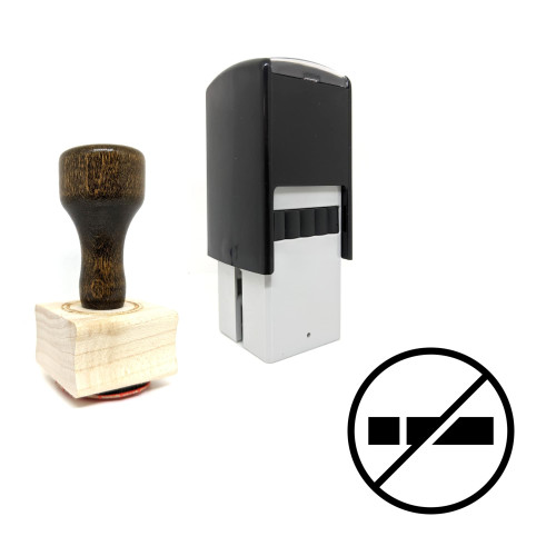 "Smoking" rubber stamp with 3 sample imprints of the image