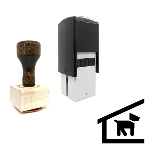 "Kennel" rubber stamp with 3 sample imprints of the image