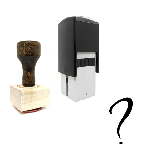 "Questions Mark" rubber stamp with 3 sample imprints of the image