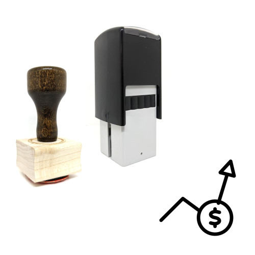 "Money Growth" rubber stamp with 3 sample imprints of the image