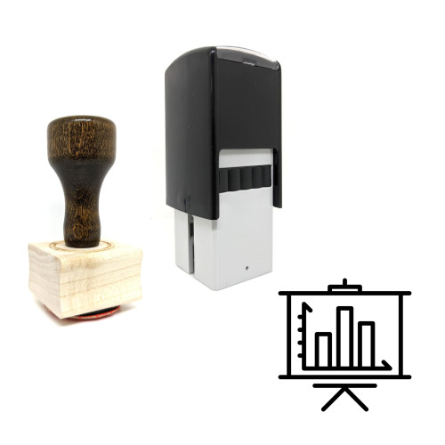 "Presentation Chart" rubber stamp with 3 sample imprints of the image