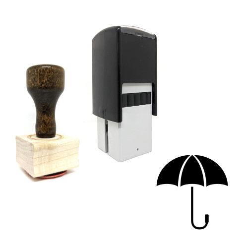 "Umbrella" rubber stamp with 3 sample imprints of the image