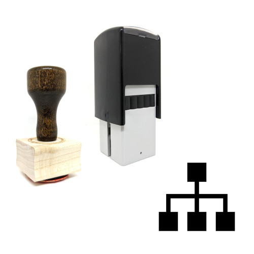 "Network Server" rubber stamp with 3 sample imprints of the image