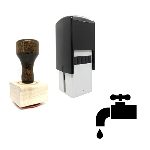 "Water Leakage" rubber stamp with 3 sample imprints of the image