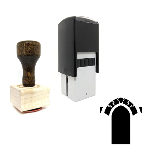 "Window" rubber stamp with 3 sample imprints of the image