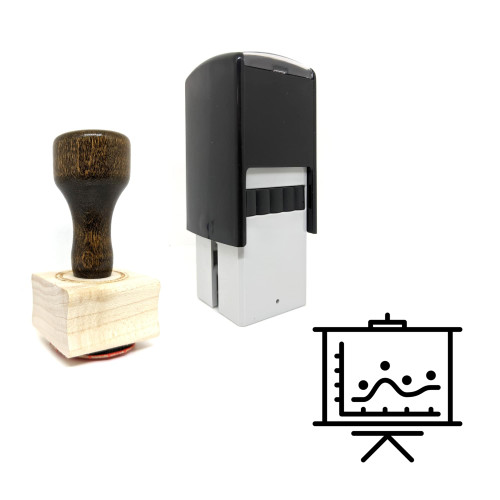 "Presentation Chart" rubber stamp with 3 sample imprints of the image