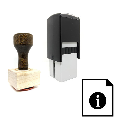 "Information Document" rubber stamp with 3 sample imprints of the image