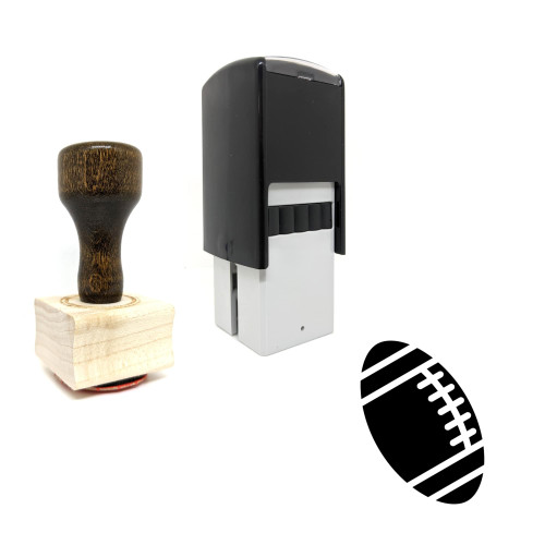 "American Football" rubber stamp with 3 sample imprints of the image