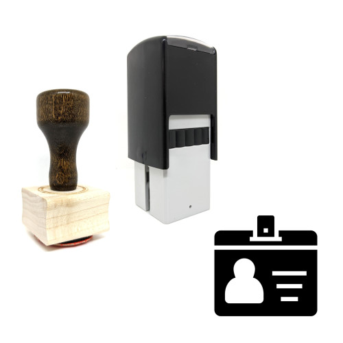 "Id" rubber stamp with 3 sample imprints of the image