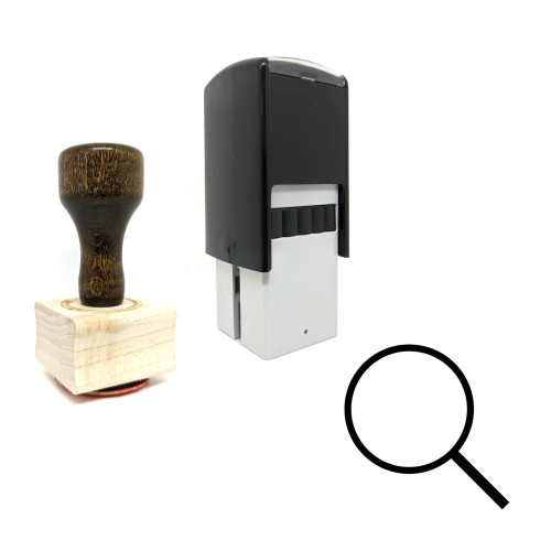"Magnifying Glass" rubber stamp with 3 sample imprints of the image