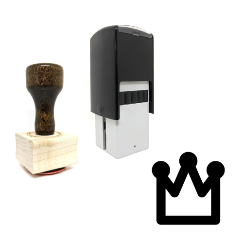 "Crown" rubber stamp with 3 sample imprints of the image