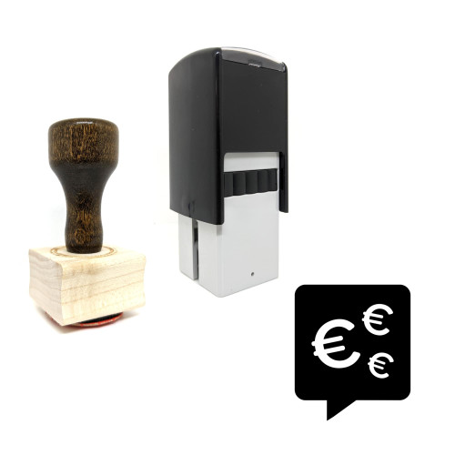 "Euro" rubber stamp with 3 sample imprints of the image