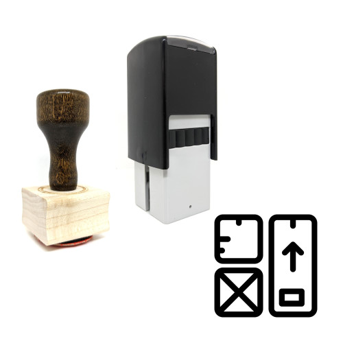 "Cargo" rubber stamp with 3 sample imprints of the image