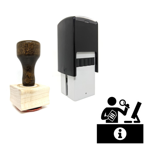 "Archivist" rubber stamp with 3 sample imprints of the image