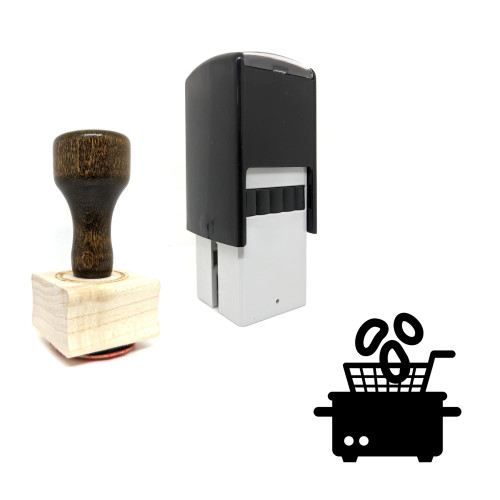 "Fryer" rubber stamp with 3 sample imprints of the image