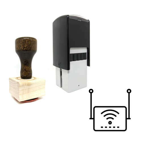 "Wifi Device" rubber stamp with 3 sample imprints of the image