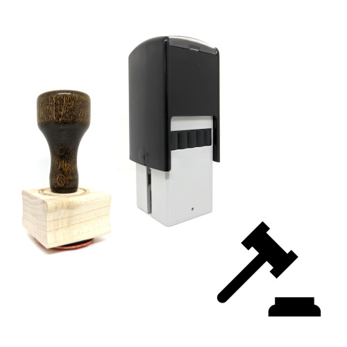 "Law" rubber stamp with 3 sample imprints of the image