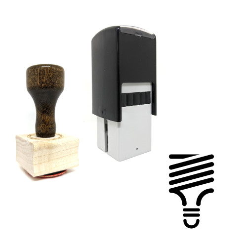 "Cfl Bulb" rubber stamp with 3 sample imprints of the image