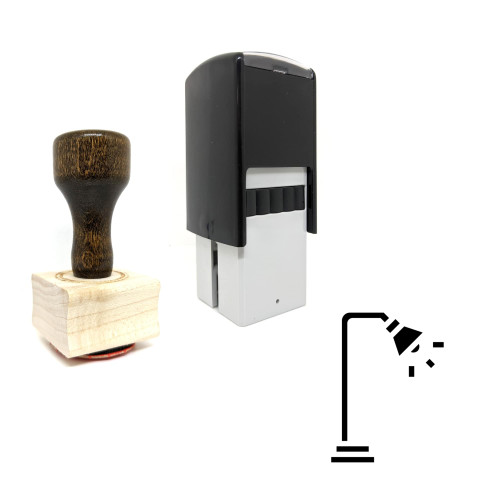 "Lamp Stand" rubber stamp with 3 sample imprints of the image
