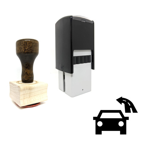 "Car Navigation" rubber stamp with 3 sample imprints of the image