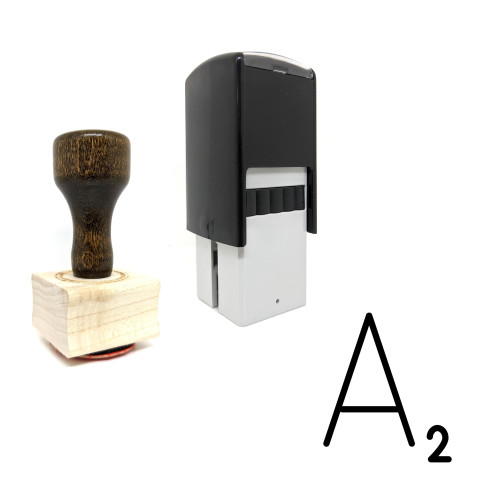 "Font Style Subscript" rubber stamp with 3 sample imprints of the image