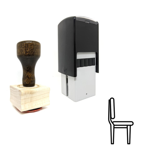 "Chair" rubber stamp with 3 sample imprints of the image