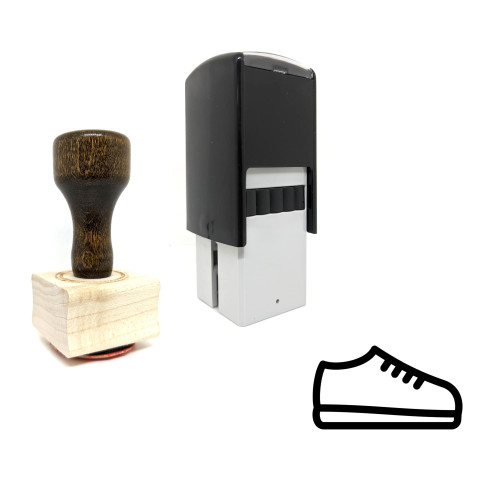 "Sneakers" rubber stamp with 3 sample imprints of the image