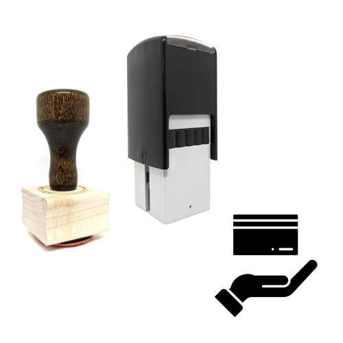 "Card Payment" rubber stamp with 3 sample imprints of the image