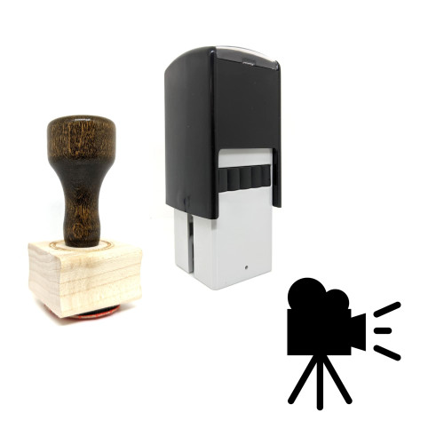 "Video Camera" rubber stamp with 3 sample imprints of the image