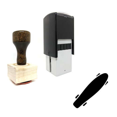 "Pennyboard" rubber stamp with 3 sample imprints of the image