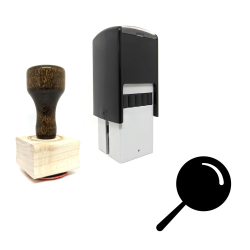 "Magnifying Glass" rubber stamp with 3 sample imprints of the image