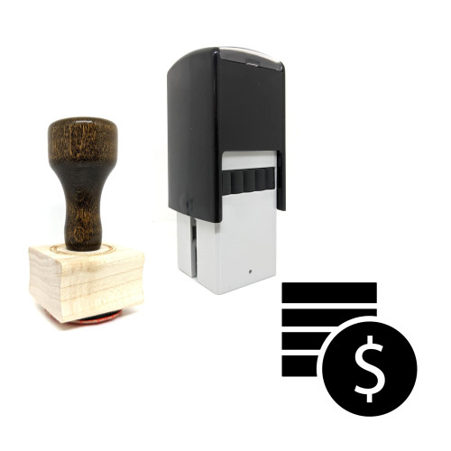 "Money" rubber stamp with 3 sample imprints of the image