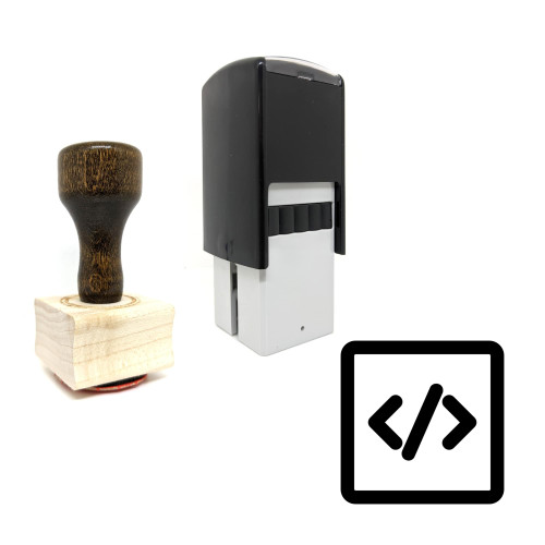 "Coding" rubber stamp with 3 sample imprints of the image