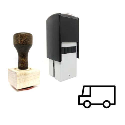 "Courier" rubber stamp with 3 sample imprints of the image