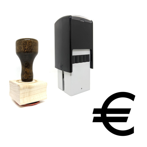 "Euro" rubber stamp with 3 sample imprints of the image