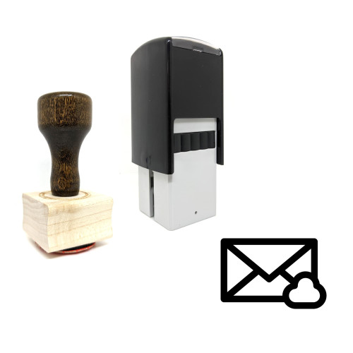 "Cloud Email" rubber stamp with 3 sample imprints of the image