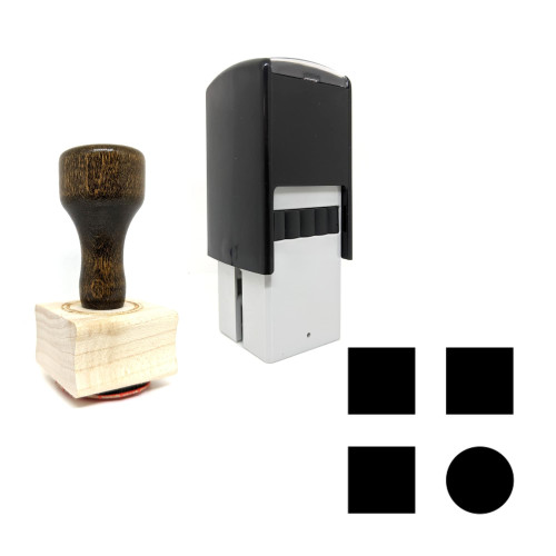 "Interface" rubber stamp with 3 sample imprints of the image