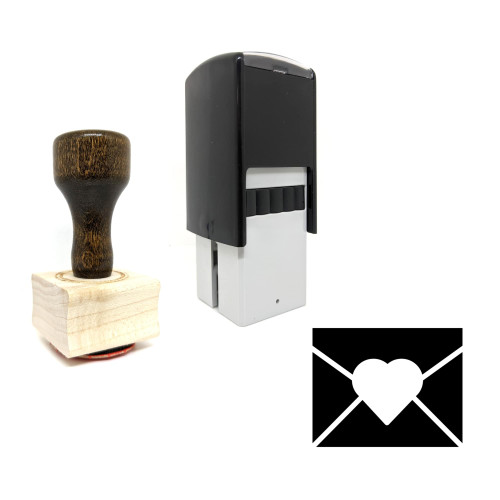 "Love Mail" rubber stamp with 3 sample imprints of the image
