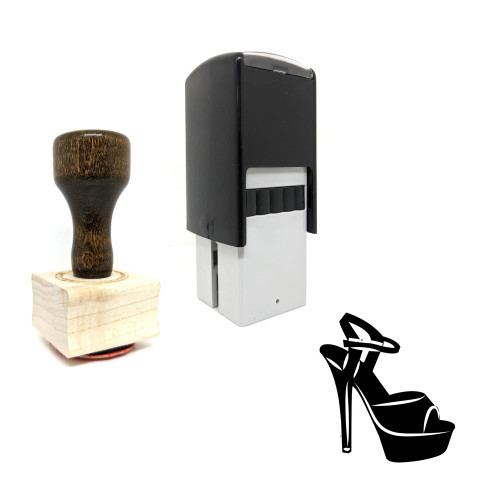 "High Heel" rubber stamp with 3 sample imprints of the image