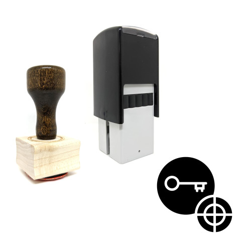 "Keyword Research" rubber stamp with 3 sample imprints of the image