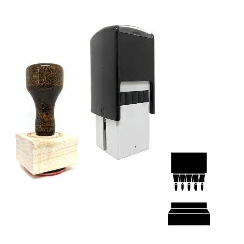 "Soda Dispenser" rubber stamp with 3 sample imprints of the image