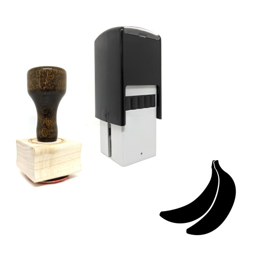 "Banana" rubber stamp with 3 sample imprints of the image