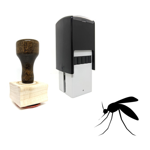 "Mosquito" rubber stamp with 3 sample imprints of the image